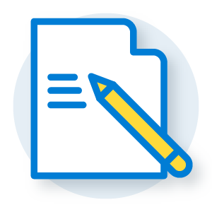 illustration of filling out a form